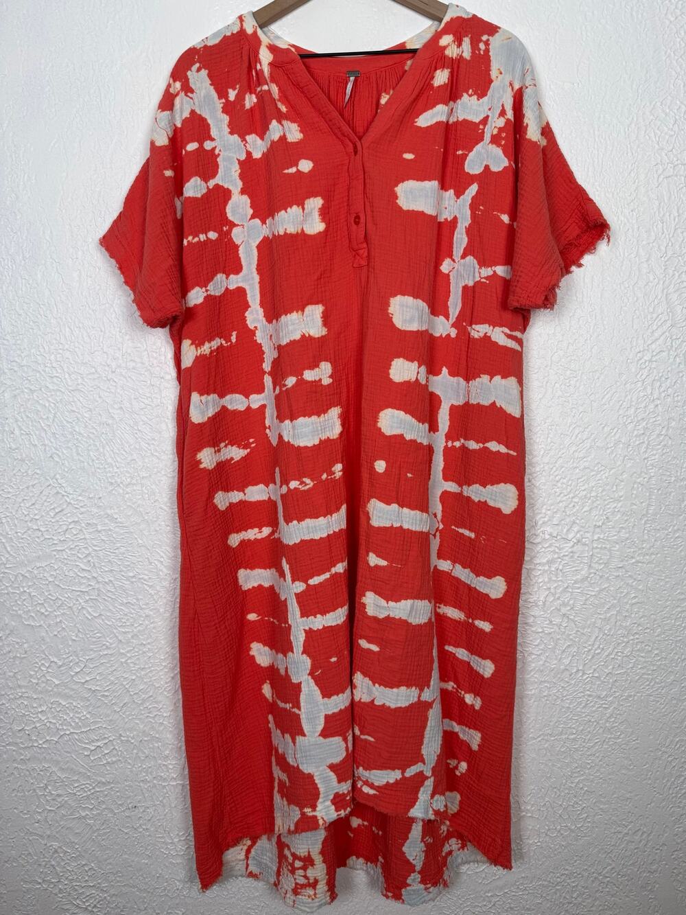 Young Fabulous & Broke Tie-Dye Gauzy Baja Kaftan Dress Boho Vacation Size M/L
